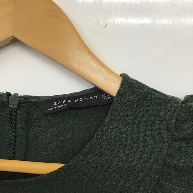 ザラウーマン ZARA WOMAN カットソー 長袖 長袖カットソー 無地カットソー クルーネックシャツ S 無地 緑 / グリーン / green レディース USED 古着 中古 10152985