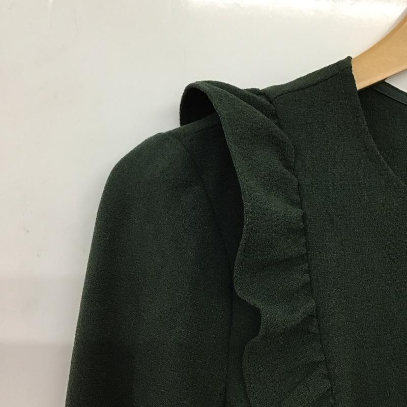 ザラウーマン ZARA WOMAN カットソー 長袖 長袖カットソー 無地カットソー クルーネックシャツ S 無地 緑 / グリーン / green レディース USED 古着 中古 10152985