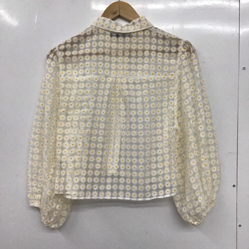 ザラ ZARA シャツ、ブラウス 長袖 長袖シャツ プリントシャツ カラーシャツ M プリント 白 / ホワイト / white レディース USED 古着 中古 10152988