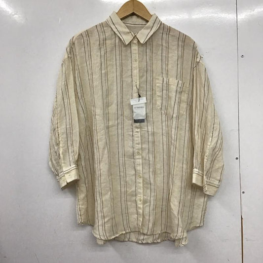 アパートバイローリーズ apart by lowrys シャツ、ブラウス 長袖 長袖シャツ ストライプシャツ カラーシャツ FREE ストライプ アイボリー / アイボリー / レディース USED 古着 中古 10152989