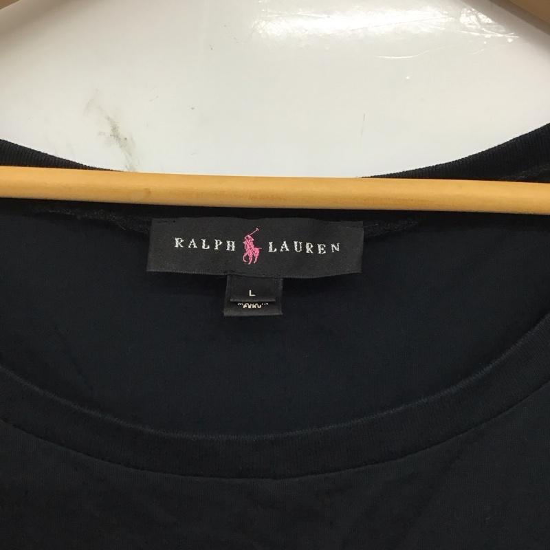 ラルフローレン RALPHLAUREN Tシャツ 半袖 半袖カットソー プリントTシャツ クルーネックカットソー L プリント 黒 / ブラック / black レディース USED 古着 中古 10152990