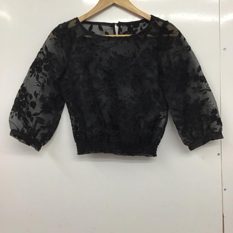 マーキュリーデュオ MERCURYDUO シャツ、ブラウス 半袖 半袖シャツ 刺繍シャツ FREE 総柄 X 刺繍 黒 / ブラック / black レディース USED 古着 中古 10152993