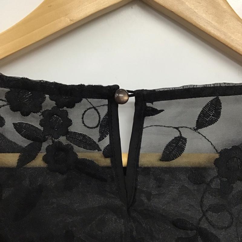 マーキュリーデュオ MERCURYDUO シャツ、ブラウス 半袖 半袖シャツ 刺繍シャツ FREE 総柄 X 刺繍 黒 / ブラック / black レディース USED 古着 中古 10152993