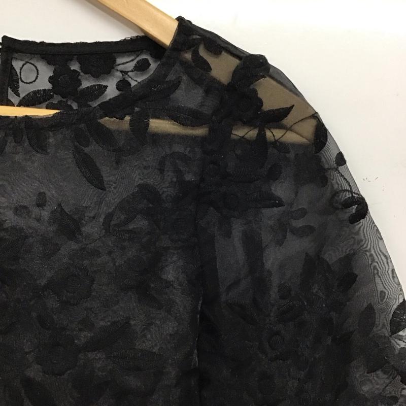 マーキュリーデュオ MERCURYDUO シャツ、ブラウス 半袖 半袖シャツ 刺繍シャツ FREE 総柄 X 刺繍 黒 / ブラック / black レディース USED 古着 中古 10152993
