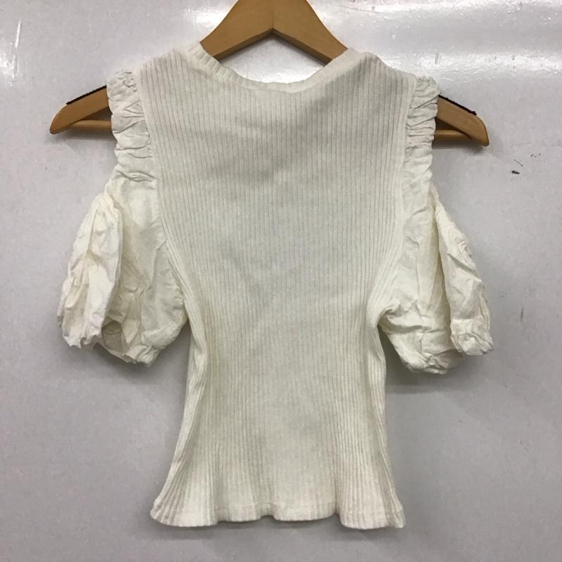 ザラ ZARA カットソー 半袖 M 無地 白 / ホワイト / white レディース USED 古着 中古 10152995