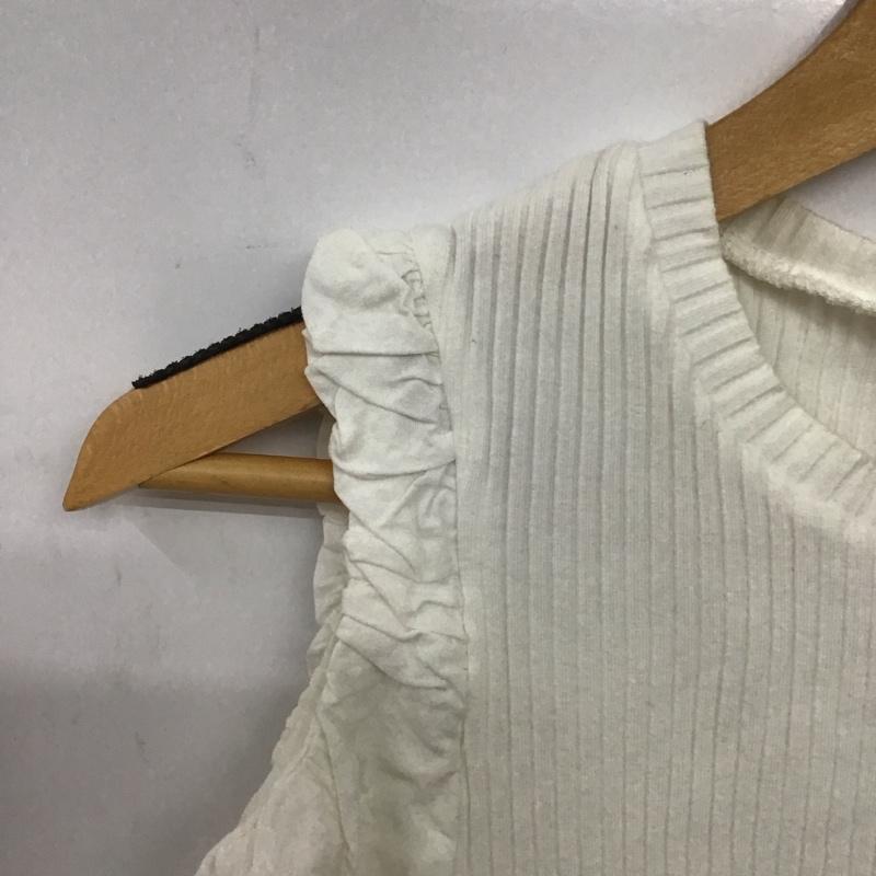 ザラ ZARA カットソー 半袖 M 無地 白 / ホワイト / white レディース USED 古着 中古 10152995