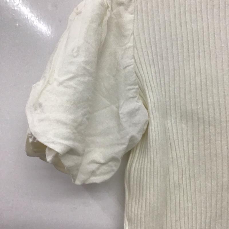 ザラ ZARA カットソー 半袖 M 無地 白 / ホワイト / white レディース USED 古着 中古 10152995