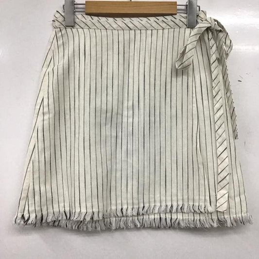 ムルーア MURUA スカート ミニスカート 011830800501 ラップミニスカート M ストライプ 白 / ホワイト / white レディース USED 古着 中古 10152998