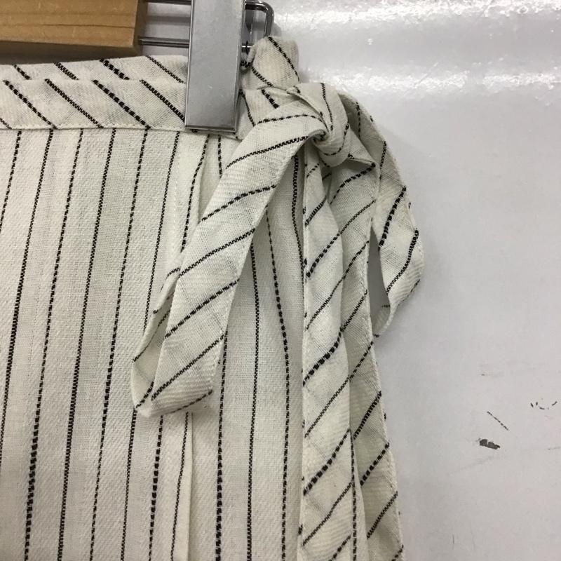 ムルーア MURUA スカート ミニスカート 011830800501 ラップミニスカート M ストライプ 白 / ホワイト / white レディース USED 古着 中古 10152998