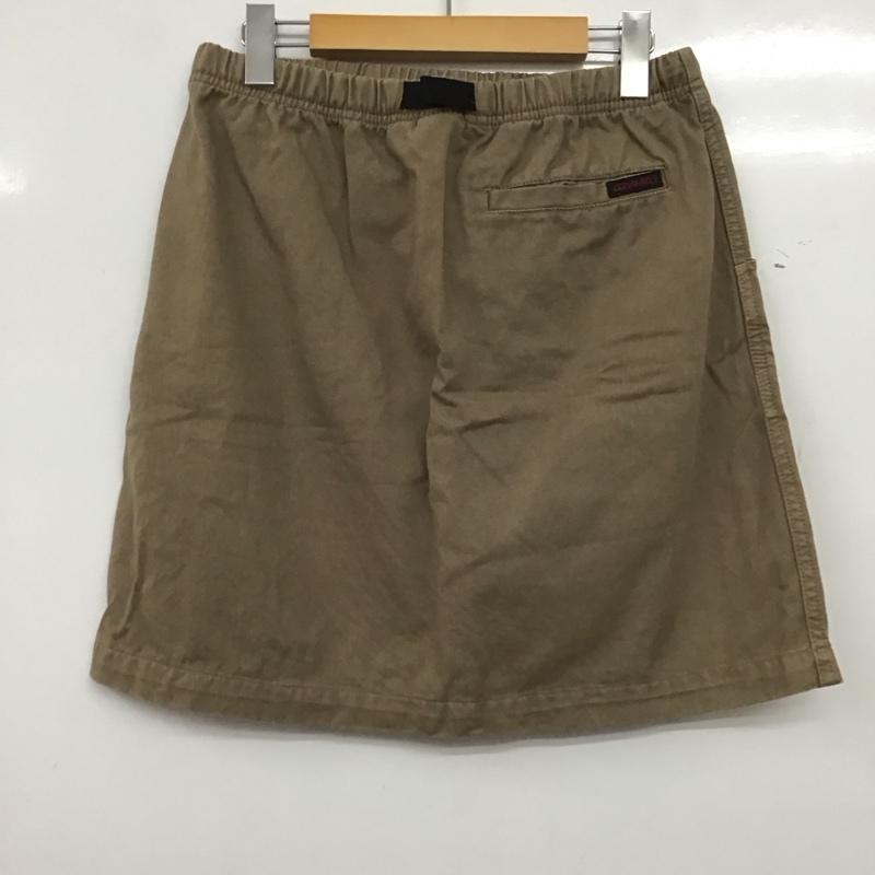 グラミチ GRAMICCI スカート ミニスカート M 無地 茶 / ブラウン / brown レディース USED 古着 中古 10153001