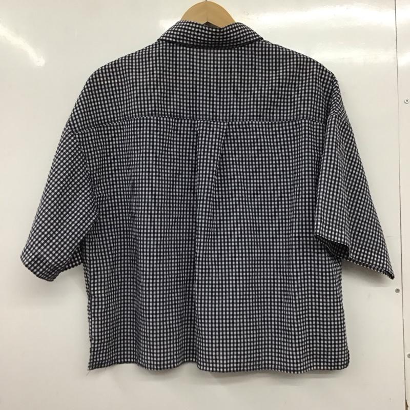 アングリッド Ungrid シャツ、ブラウス 半袖 FREE チェック 白 / ホワイト / white X 青 / ブルー / blue レディース USED 古着 中古 10153007