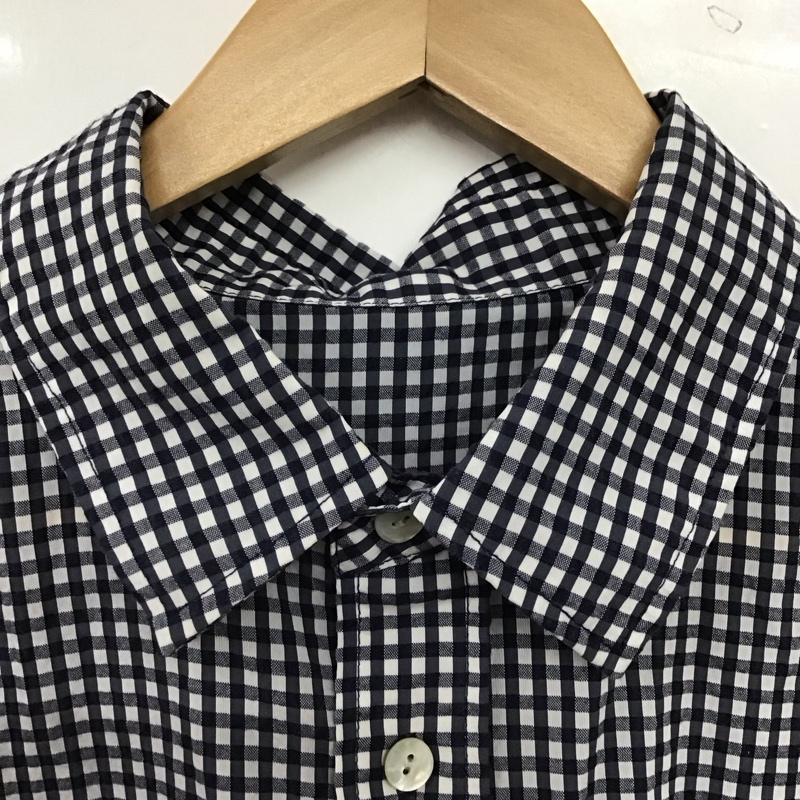 アングリッド Ungrid シャツ、ブラウス 半袖 FREE チェック 白 / ホワイト / white X 青 / ブルー / blue レディース USED 古着 中古 10153007