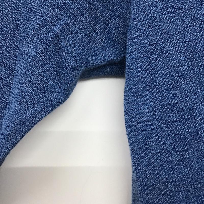 インヘリット INHERIT カーディガン 長袖 長袖カーディガン 前ボタン ニットカーディガン L 無地 青 / ブルー / blue メンズ USED 古着 中古 10153020