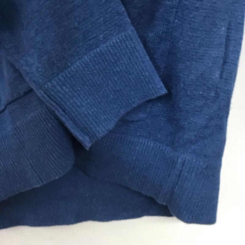 インヘリット INHERIT カーディガン 長袖 長袖カーディガン 前ボタン ニットカーディガン L 無地 青 / ブルー / blue メンズ USED 古着 中古 10153020