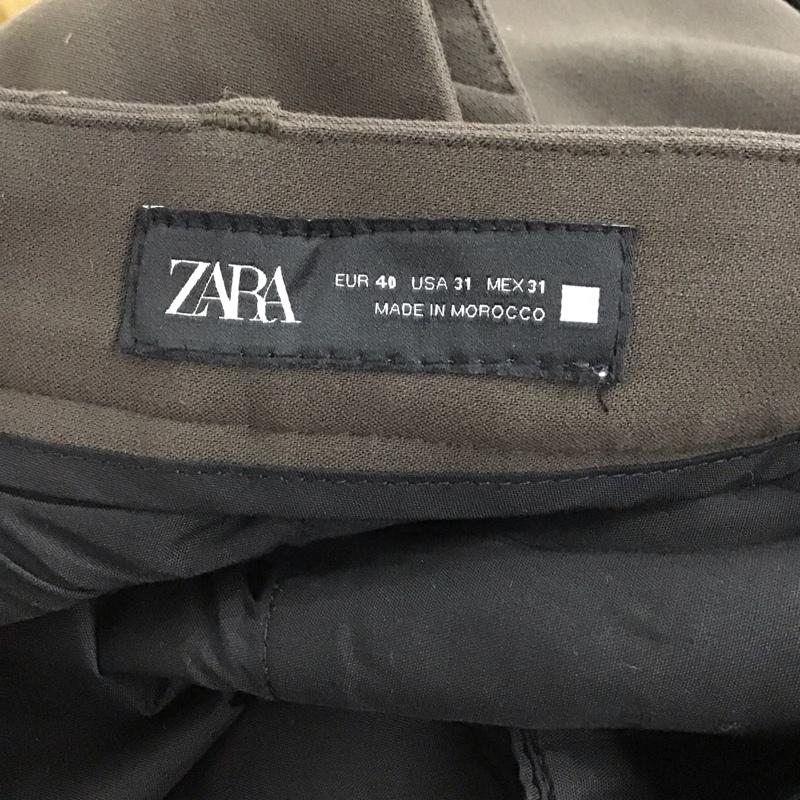 ザラ ZARA パンツ チノパン ワイドパンツ チノパン ストレッチ 40インチ 無地 茶 / ブラウン / brown メンズ USED 古着 中古 10153021
