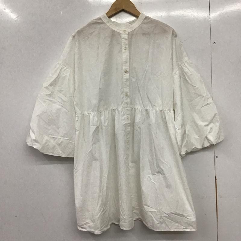 ローリーズファーム LOWRYS FARM チュニック 半袖 FREE 無地 白 / ホワイト / white レディース USED 古着 中古 10153023