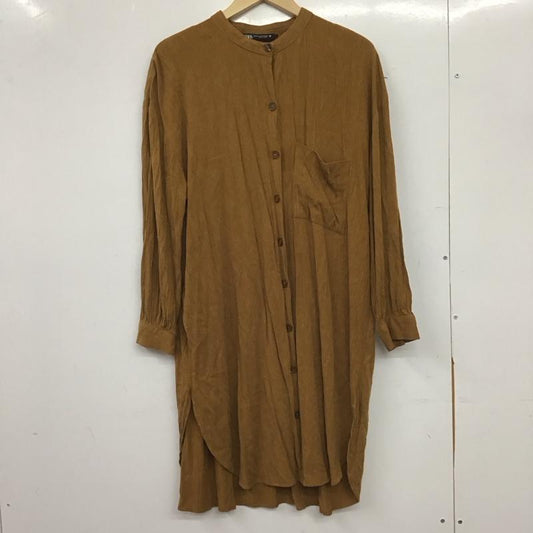 ザラ ZARA ワンピース ミニスカート シャツワンピース 無地 茶 / ブラウン / brown レディース USED 古着 中古 10153025