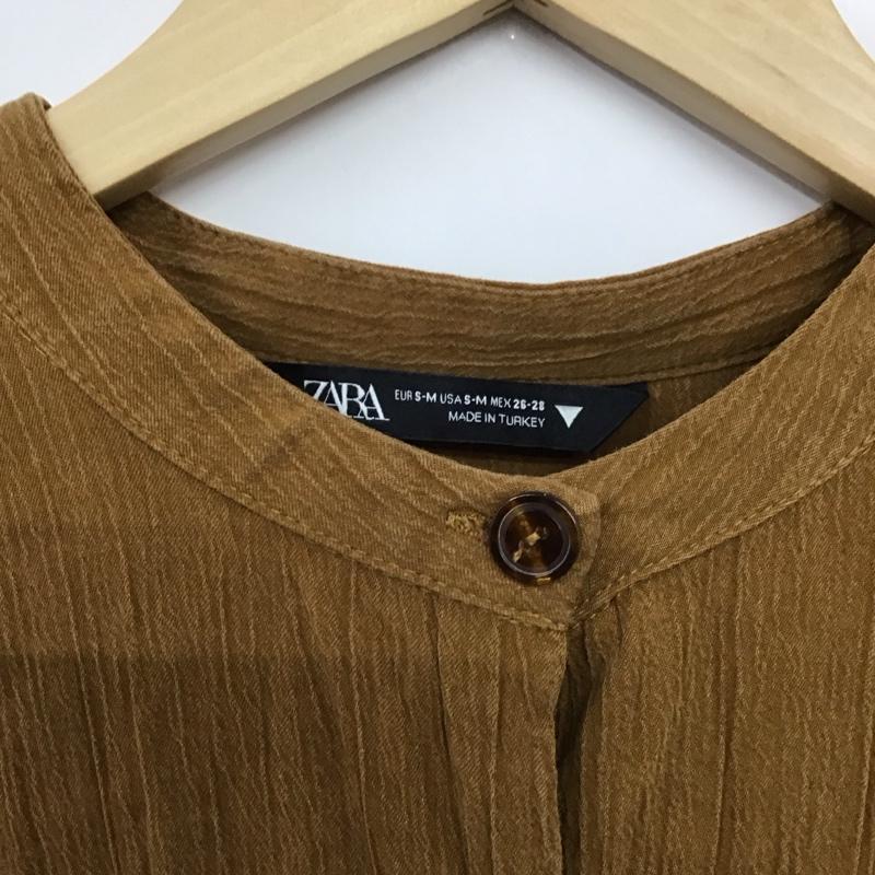 ザラ ZARA ワンピース ミニスカート シャツワンピース 無地 茶 / ブラウン / brown レディース USED 古着 中古 10153025