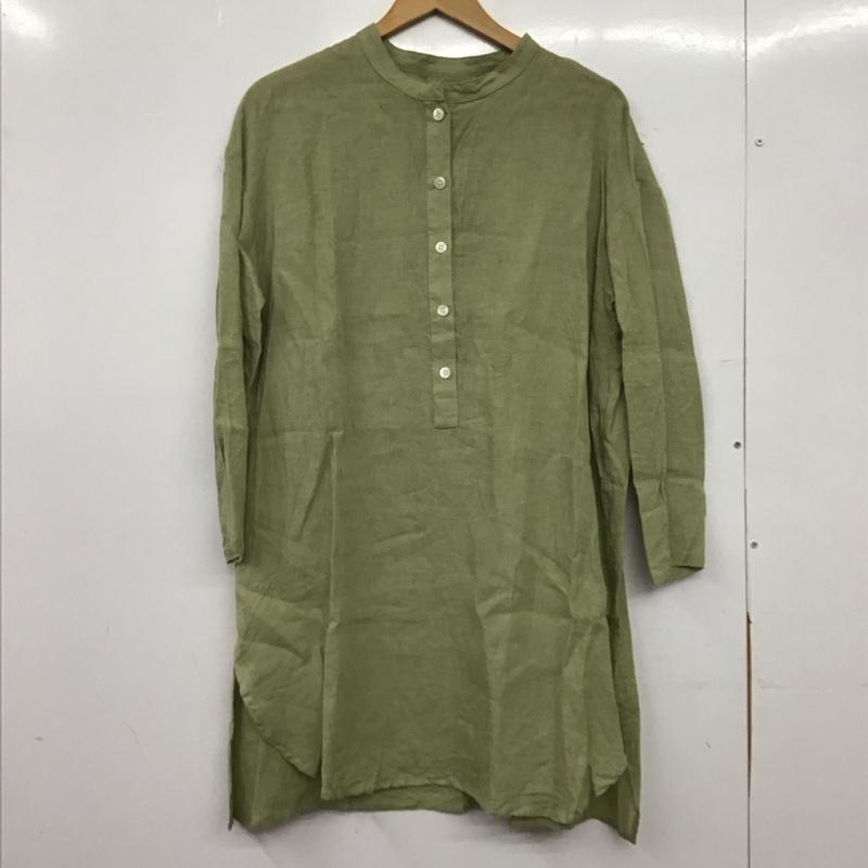 ひより HIYORI ワンピース ひざ丈スカート 無地 薄緑 / ライトグリーン / レディース USED 古着 中古 10153028