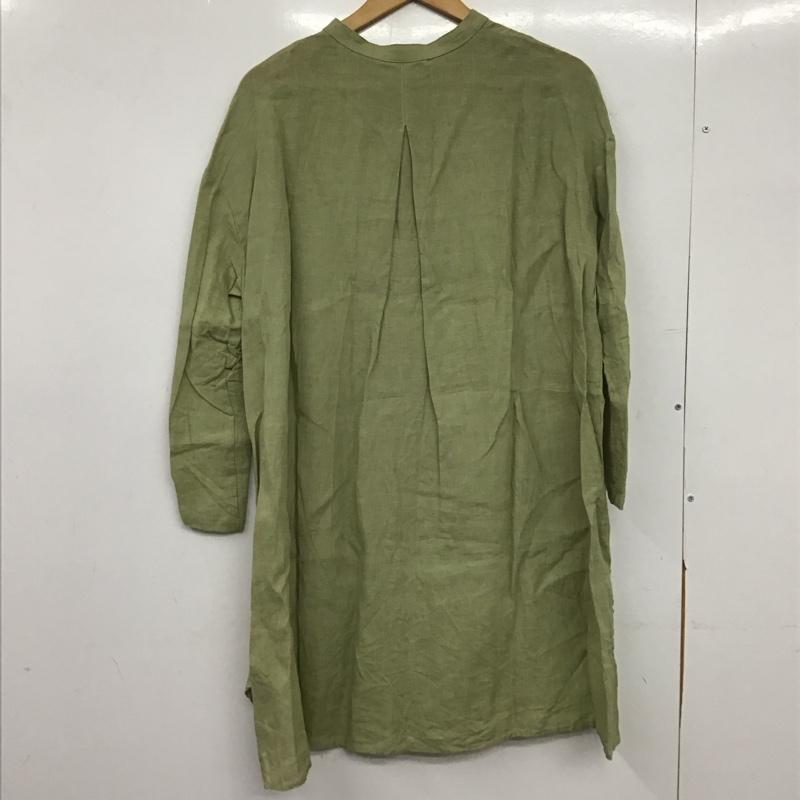 ひより HIYORI ワンピース ひざ丈スカート 無地 薄緑 / ライトグリーン / レディース USED 古着 中古 10153028