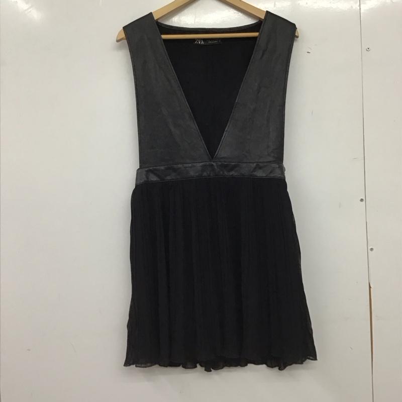 ザラ ZARA ジャンパースカート ジャンパースカート M 無地 黒 / ブラック / black レディース USED 古着 中古 10153045