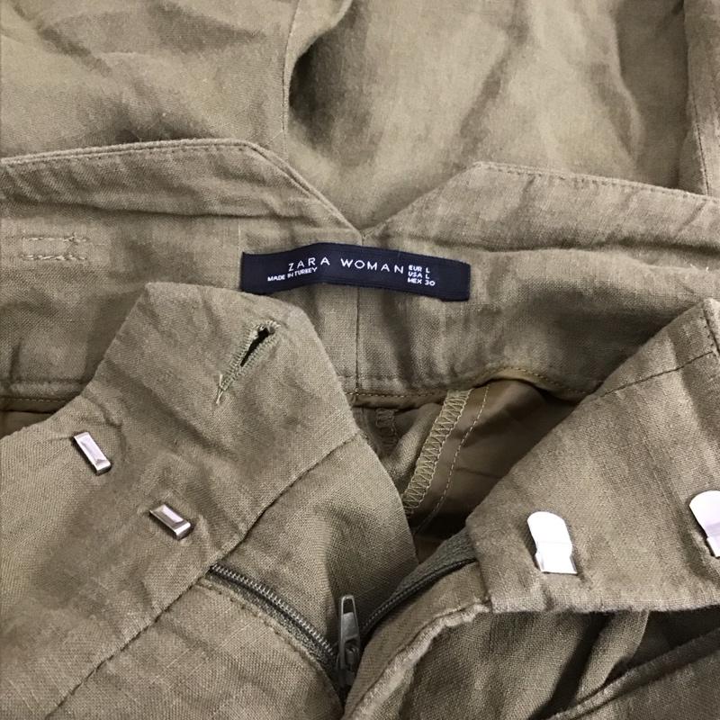 ザラウーマン ZARA WOMAN パンツ スラックス L 無地 カーキ / カーキ / khaki レディース USED 古着 中古 10153049