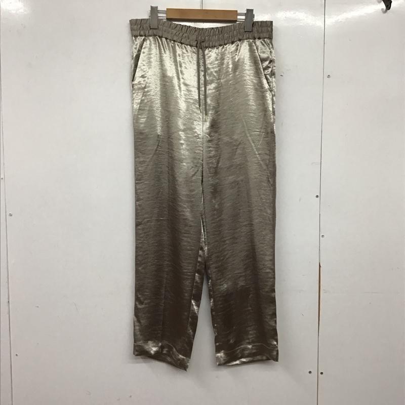 ジーナシス JEANASIS パンツ スラックス js050407mc ラスター サテン ストレート パンツ FREE 無地 灰 / グレー / gray レディース USED 古着 中古 10153051