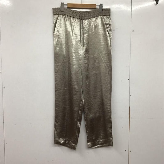 ジーナシス JEANASIS パンツ スラックス js050407mc ラスター サテン ストレート パンツ FREE 無地 灰 / グレー / gray レディース USED 古着 中古 10153051