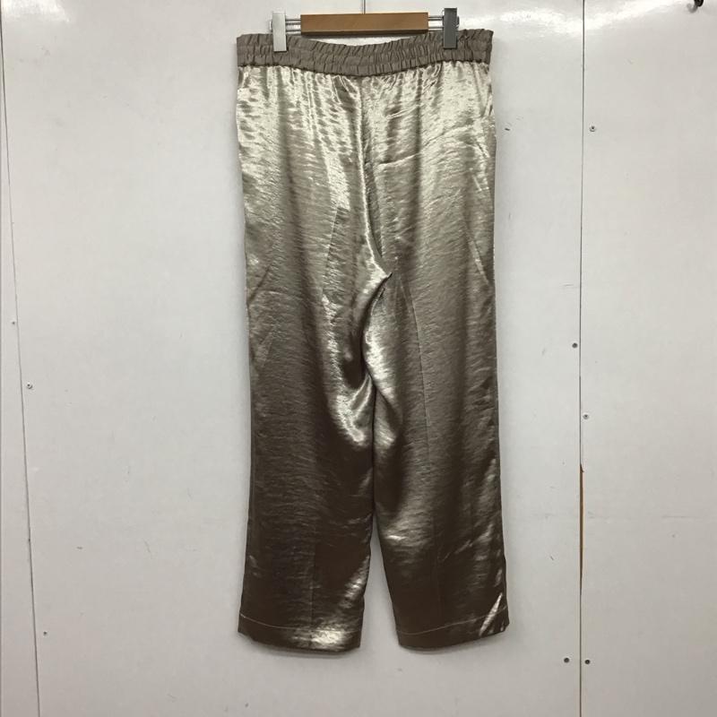 ジーナシス JEANASIS パンツ スラックス js050407mc ラスター サテン ストレート パンツ FREE 無地 灰 / グレー / gray レディース USED 古着 中古 10153051