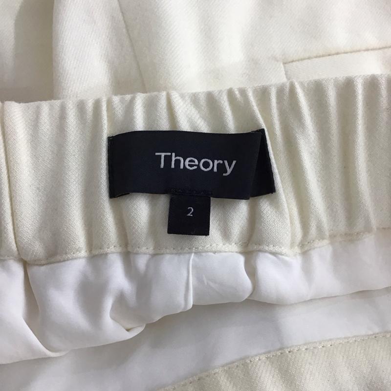 セオリー theory パンツ スラックス 2 無地 オフホワイト / オフホワイト / レディース USED 古着 中古 10153053