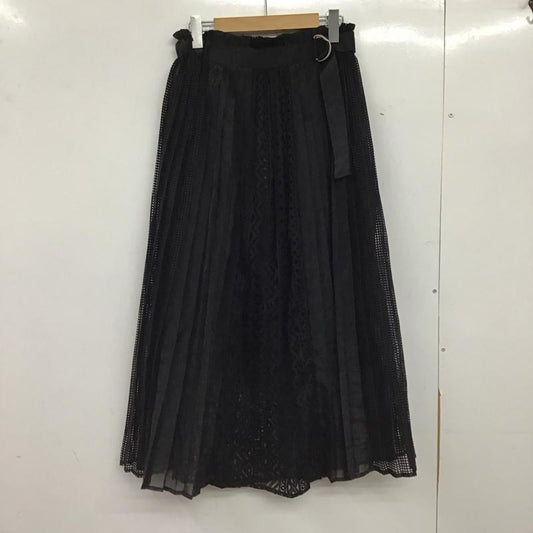 アリシアページボーイ alicia PAGEBOY スカート ひざ丈スカート FREE 無地 黒 / ブラック / black レディース USED 古着 中古 10153054