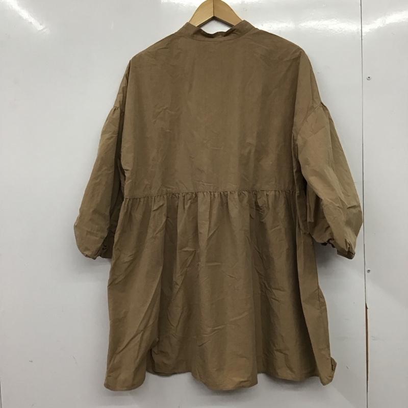 ローリーズファーム LOWRYS FARM チュニック 半袖 FREE 無地 茶 / ブラウン / brown レディース USED 古着 中古 10153055