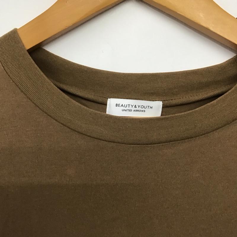 ビューティアンドユースユナイテッドアローズ BEAUTY&YOUTH UNITED ARROWS Tシャツ 半袖 1617-225-5416 コットンサイドスリットビッグTシャツ 無地 茶 / ブラウン / brown レディース USED 古着 中古 10153056