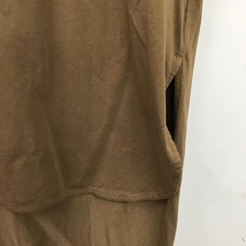 ビューティアンドユースユナイテッドアローズ BEAUTY&YOUTH UNITED ARROWS Tシャツ 半袖 1617-225-5416 コットンサイドスリットビッグTシャツ 無地 茶 / ブラウン / brown レディース USED 古着 中古 10153056