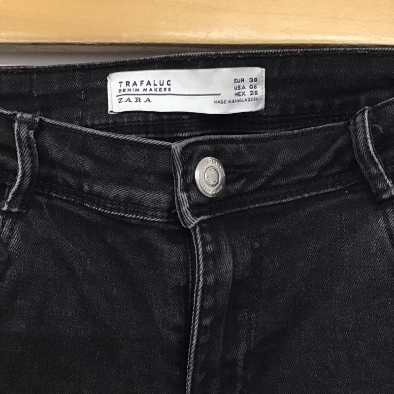 ザラ ZARA パンツ デニム、ジーンズ 38 無地 黒 / ブラック / black レディース USED 古着 中古 10153058