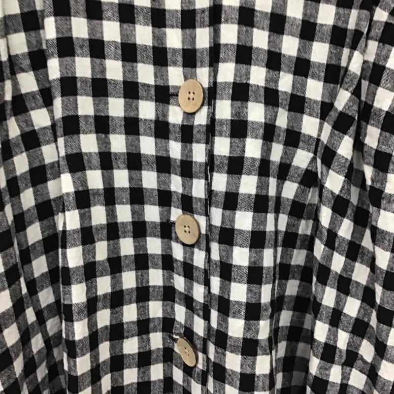 ザラ ZARA ワンピース ミニスカート L チェック 白 / ホワイト / white X 黒 / ブラック / black レディース USED 古着 中古 10153070