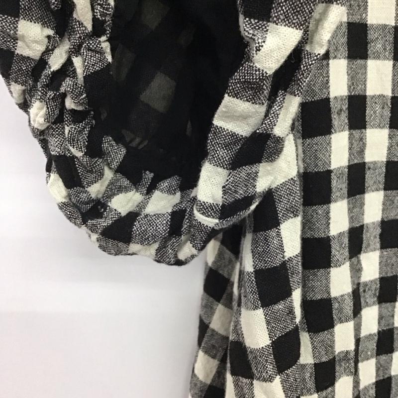 ザラ ZARA ワンピース ミニスカート L チェック 白 / ホワイト / white X 黒 / ブラック / black レディース USED 古着 中古 10153070