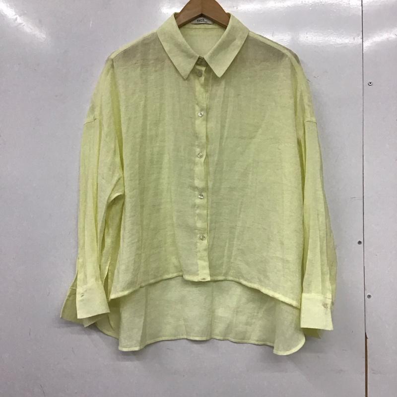 アースミュージックアンドエコロジー earth music&ecology シャツ、ブラウス 長袖 FREE 無地 黄 / イエロー / yellow レディース USED 古着 中古 10153073