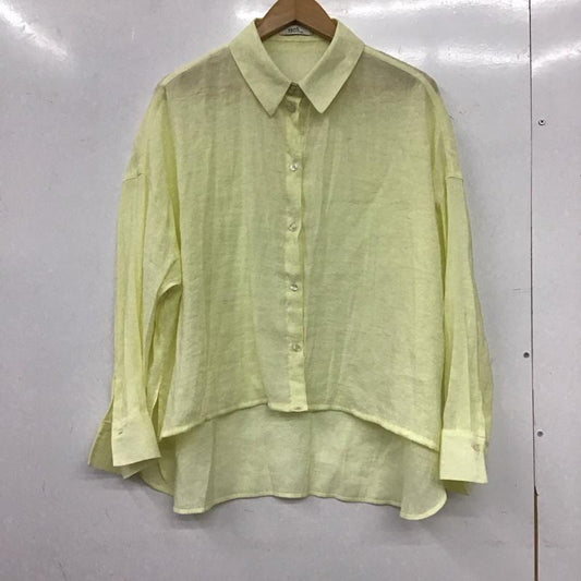 アースミュージックアンドエコロジー earth music&ecology シャツ、ブラウス 長袖 FREE 無地 黄 / イエロー / yellow レディース USED 古着 中古 10153073