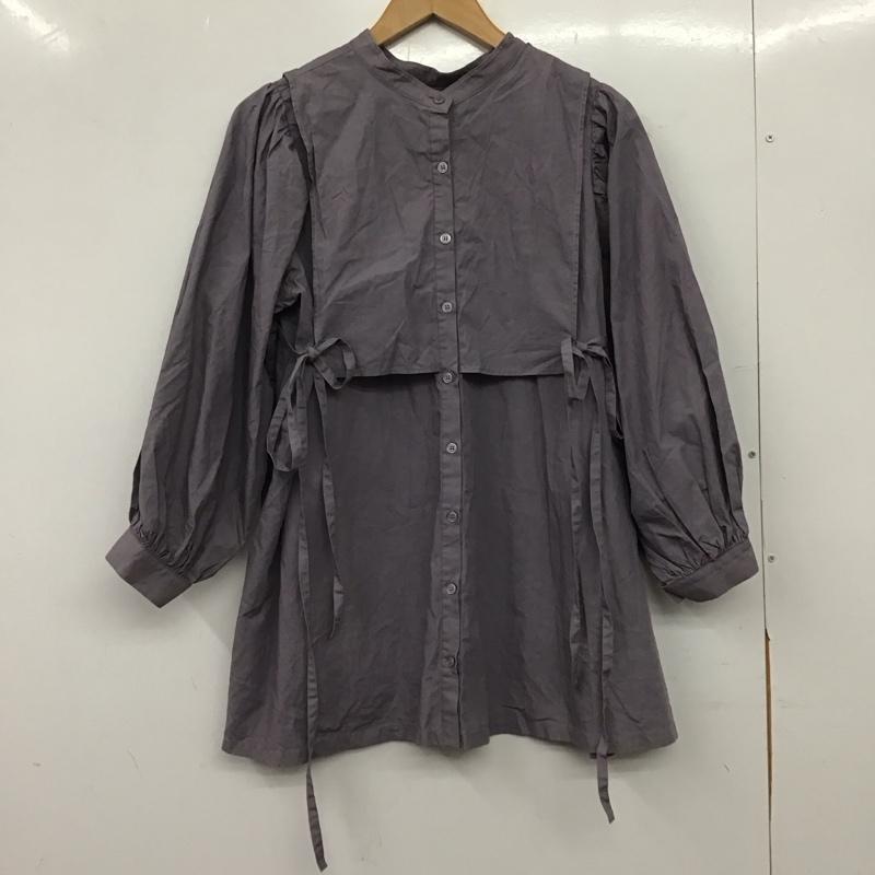 アルシーヴ archives シャツ、ブラウス 長袖 M 無地 紫 / パープル / purple レディース USED 古着 中古 10153076
