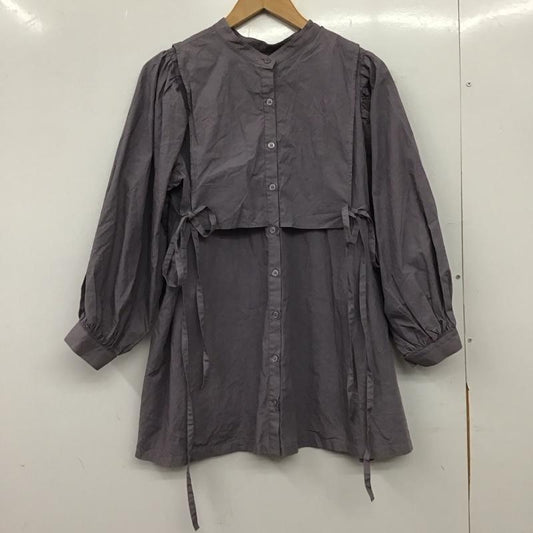 アルシーヴ archives シャツ、ブラウス 長袖 M 無地 紫 / パープル / purple レディース USED 古着 中古 10153076