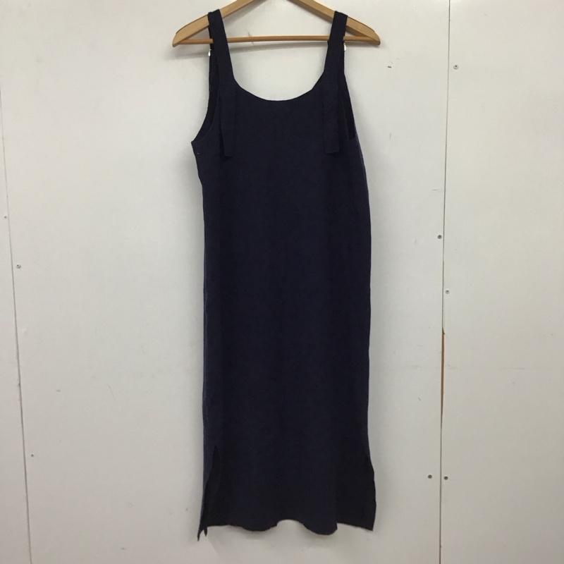 アーバンリサーチ URBAN RESEARCH ワンピース ロングスカート ニット タグ付 FREE 無地 紺 / ネイビー / navy レディース USED 古着 中古 10153078