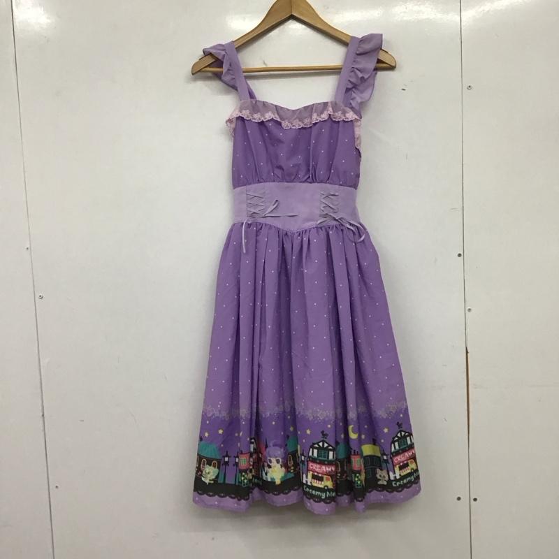 アクシーズファム axes femme ワンピース ひざ丈スカート FREE 総柄 マルチカラー / マルチカラー / multicolor レディース USED 古着 中古 10153079