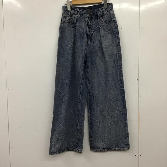 ジーナシス JEANASIS パンツ デニム、ジーンズ タックデニムワイドパンツ ｊｓ050892AA S 無地 青 / ブルー / blue レディース USED 古着 中古 10153081