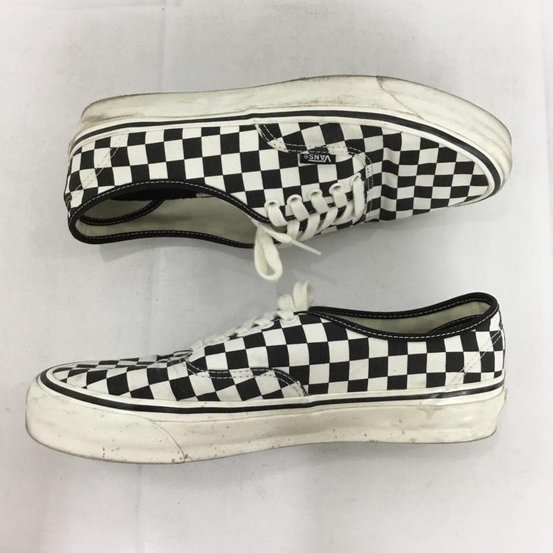 バンズ VANS スニーカー スニーカー 507452 28cm ローカット 28.0cm チェック 白 / ホワイト / white X 黒 / ブラック / black メンズ USED 古着 中古 10153082