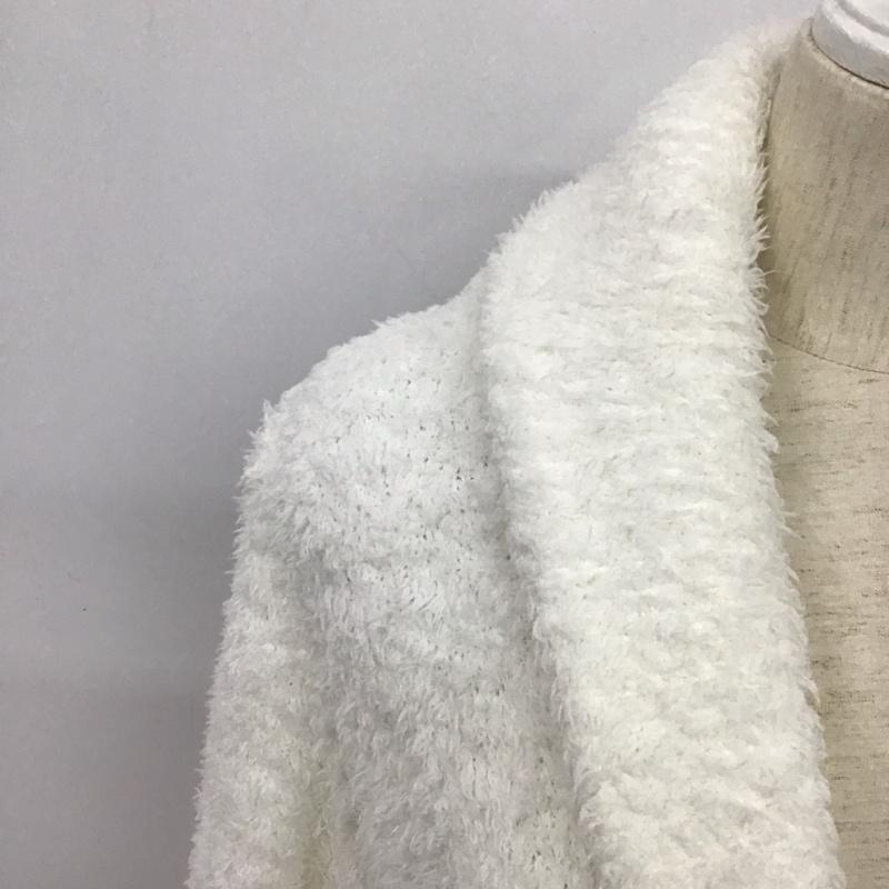ジェラートピケ gelato pique カーディガン 長袖 タグ付 FREE 無地 白 / ホワイト / white レディース USED 古着 中古 10153086
