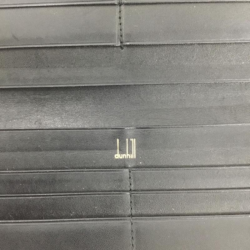 ダンヒル DUNHILL 財布 長財布 箱有 ロゴ、文字 黒 / ブラック / black X 金 / ゴールド / gold color メンズ USED 古着 中古 10153089