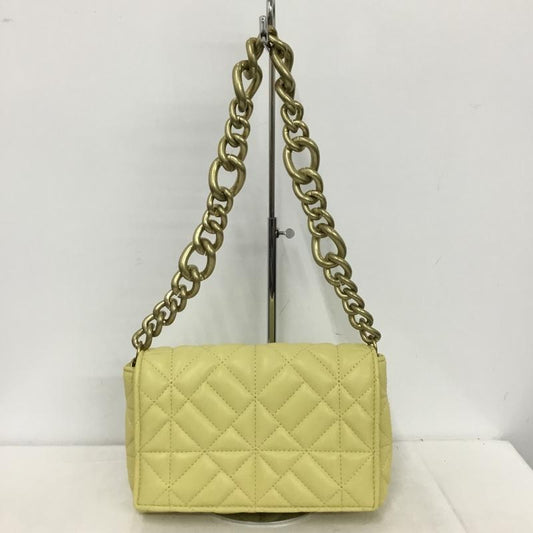 ザラ ZARA ハンドバッグ ハンドバッグ 6232 810 090 チェーン キルティングバッグ 無地 黄 / イエロー / yellow X 金 / ゴールド / gold color レディース USED 古着 中古 10153098