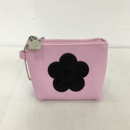 マリークヮント MARY QUANT ポーチ ポーチ カラフルファンファーレ 舟型ポーチミニミニ ミニポーチ 花柄 桃 / ピンク / pink X 黒 / ブラック / black レディース USED 古着 中古 10153100