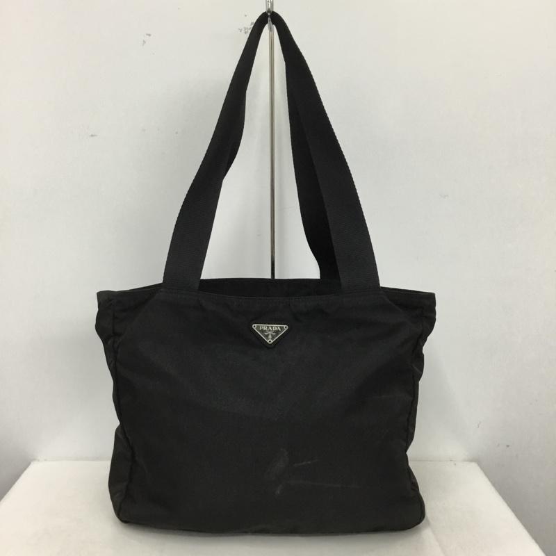 プラダ PRADA トートバッグ トートバッグ ナイロントート ロゴ、文字 黒 / ブラック / black レディース USED 古着 中古 10153103